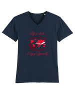 TRAVEL MORE Tricou mânecă scurtă guler V Bărbat Presenter