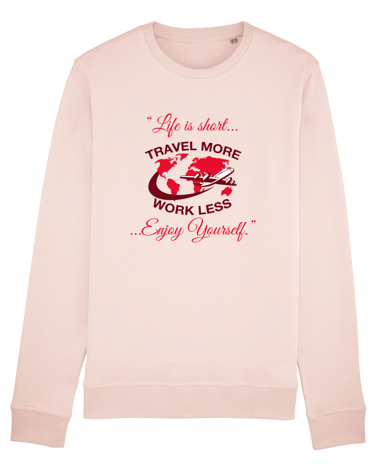 Bluză mânecă lungă Unisex Rise Candy Pink