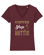 COFFEE Tricou mânecă scurtă guler V Damă Evoker