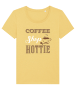 COFFEE Tricou mânecă scurtă guler larg fitted Damă Expresser