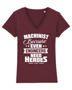 MACHINIST Tricou mânecă scurtă guler V Damă Evoker