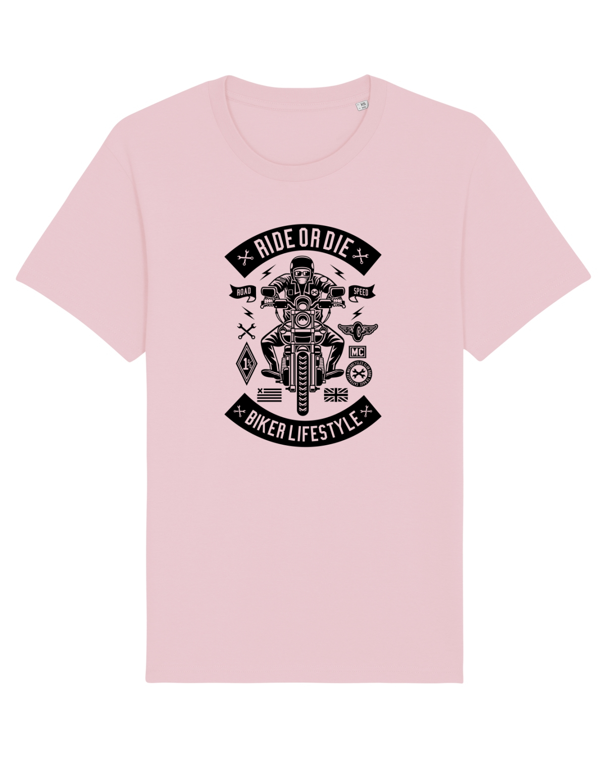 Tricou mânecă scurtă Unisex Rocker Cotton Pink