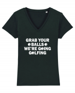 GOLFING Tricou mânecă scurtă guler V Damă Evoker