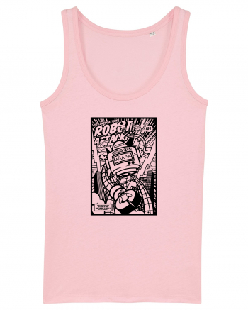 Robot Attack Black Cotton Pink