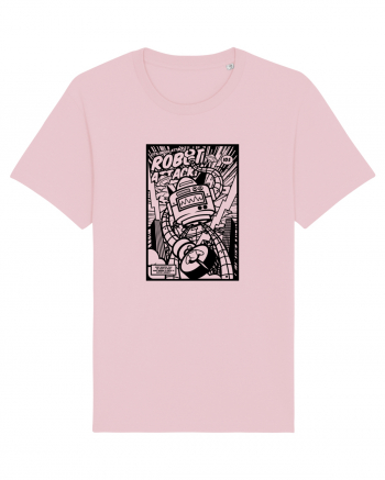 Robot Attack Black Cotton Pink