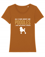 POODLES Tricou mânecă scurtă guler larg fitted Damă Expresser