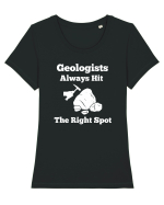 GEOLOGISTS Tricou mânecă scurtă guler larg fitted Damă Expresser
