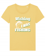 FISHING Tricou mânecă scurtă guler larg fitted Damă Expresser