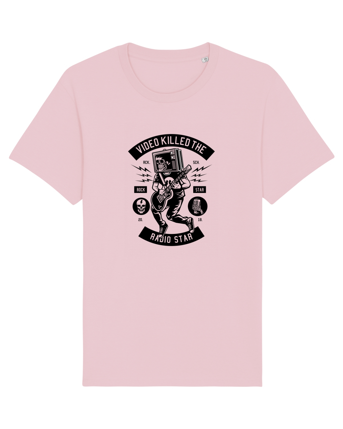 Tricou mânecă scurtă Unisex Rocker Cotton Pink