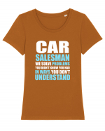 CAR SALESMAN Tricou mânecă scurtă guler larg fitted Damă Expresser