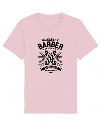 Rockabilly Barber Rebellion Black Cotton Pink