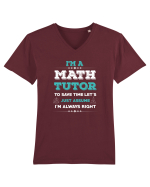 MATH TUTOR Tricou mânecă scurtă guler V Bărbat Presenter