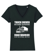 TRUCK DRIVER Tricou mânecă scurtă guler V Damă Evoker