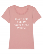 Call mom Tricou mânecă scurtă guler larg fitted Damă Expresser