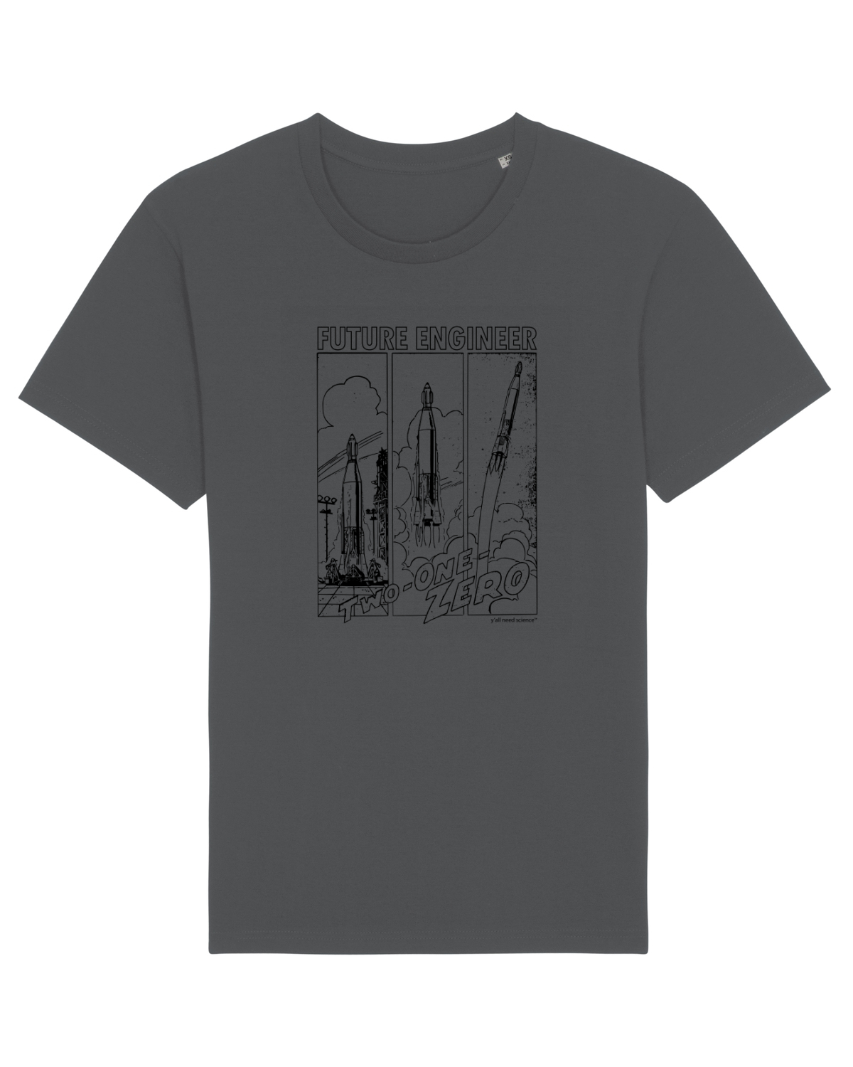 Tricou mânecă scurtă Unisex Rocker Anthracite