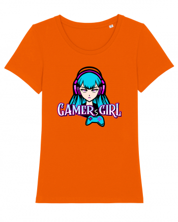 Gamer Girl Bright Orange