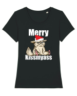 Merry Kissmyass Tricou mânecă scurtă guler larg fitted Damă Expresser