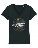 ADVENTURE Tricou mânecă scurtă guler V Damă Evoker