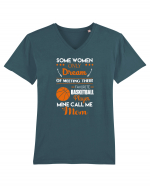 BASKETBALL MOM Tricou mânecă scurtă guler V Bărbat Presenter