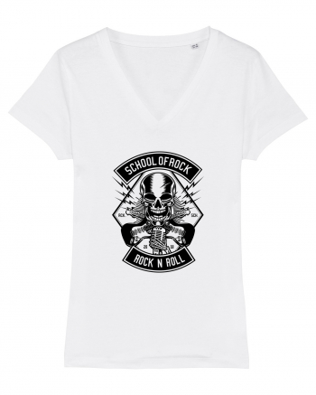 School of Rock Skull Black White