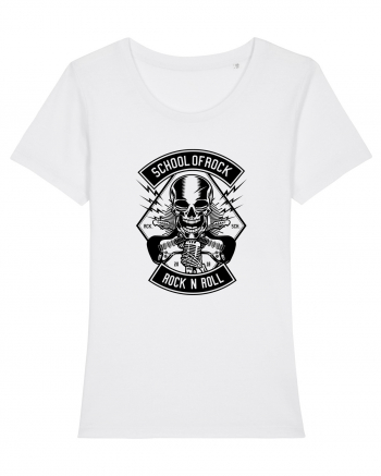 School of Rock Skull Black White