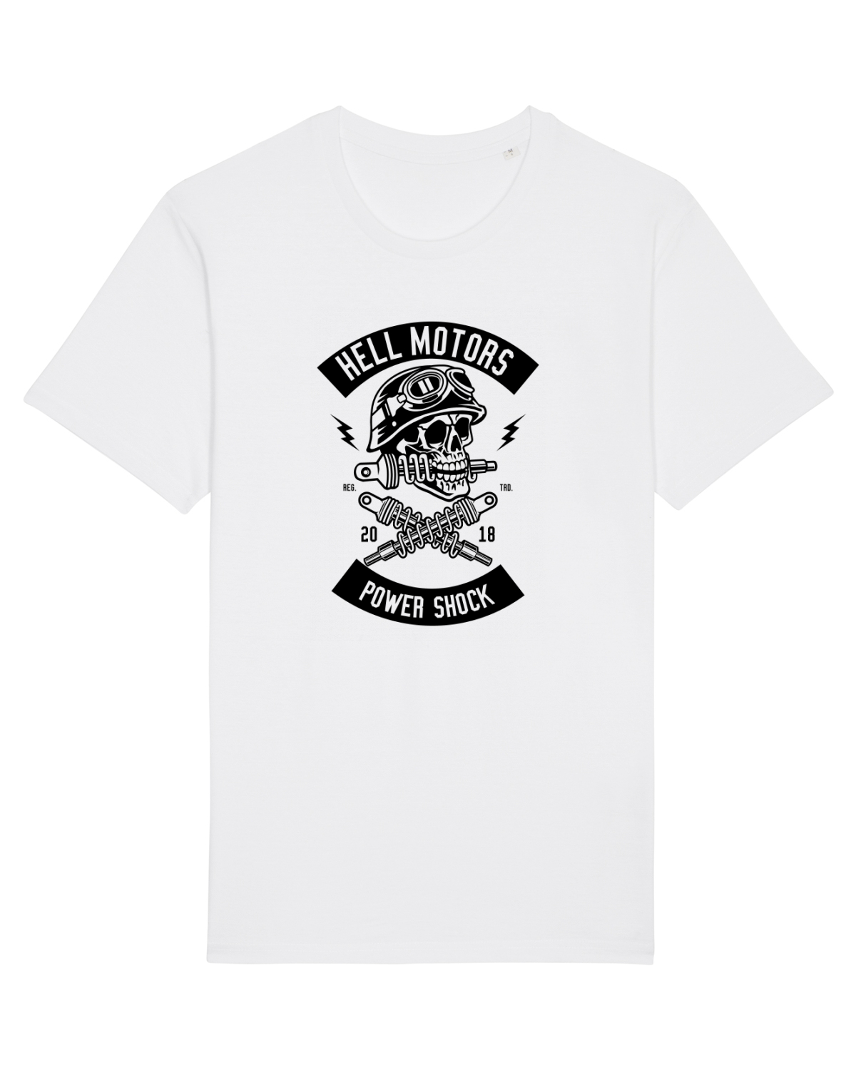 Tricou mânecă scurtă Unisex Rocker White