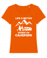 CAMPING Tricou mânecă scurtă guler larg fitted Damă Expresser