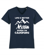 CAMPING Tricou mânecă scurtă guler V Bărbat Presenter