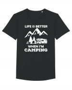 CAMPING Tricou mânecă scurtă guler larg Bărbat Skater