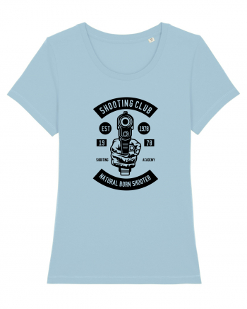 Pistol Shooting Black Sky Blue