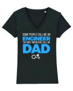 ENGINEER DAD Tricou mânecă scurtă guler V Damă Evoker