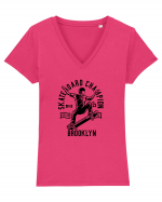 Skateboard Champion Black Tricou mânecă scurtă guler V Damă Evoker