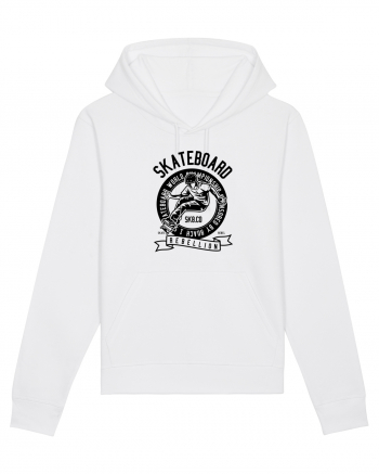 Skateboard Rebellion Black White