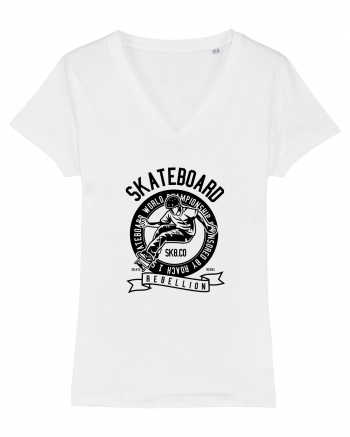 Skateboard Rebellion Black White