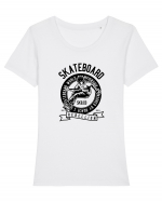 Skateboard Rebellion Black Tricou mânecă scurtă guler larg fitted Damă Expresser