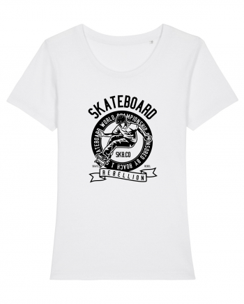 Skateboard Rebellion Black White