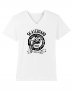 Skateboard Rebellion Black Tricou mânecă scurtă guler V Bărbat Presenter