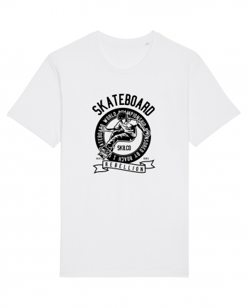 Skateboard Rebellion Black White