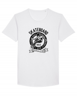 Skateboard Rebellion Black Tricou mânecă scurtă guler larg Bărbat Skater