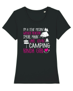 CAMPING Tricou mânecă scurtă guler larg fitted Damă Expresser