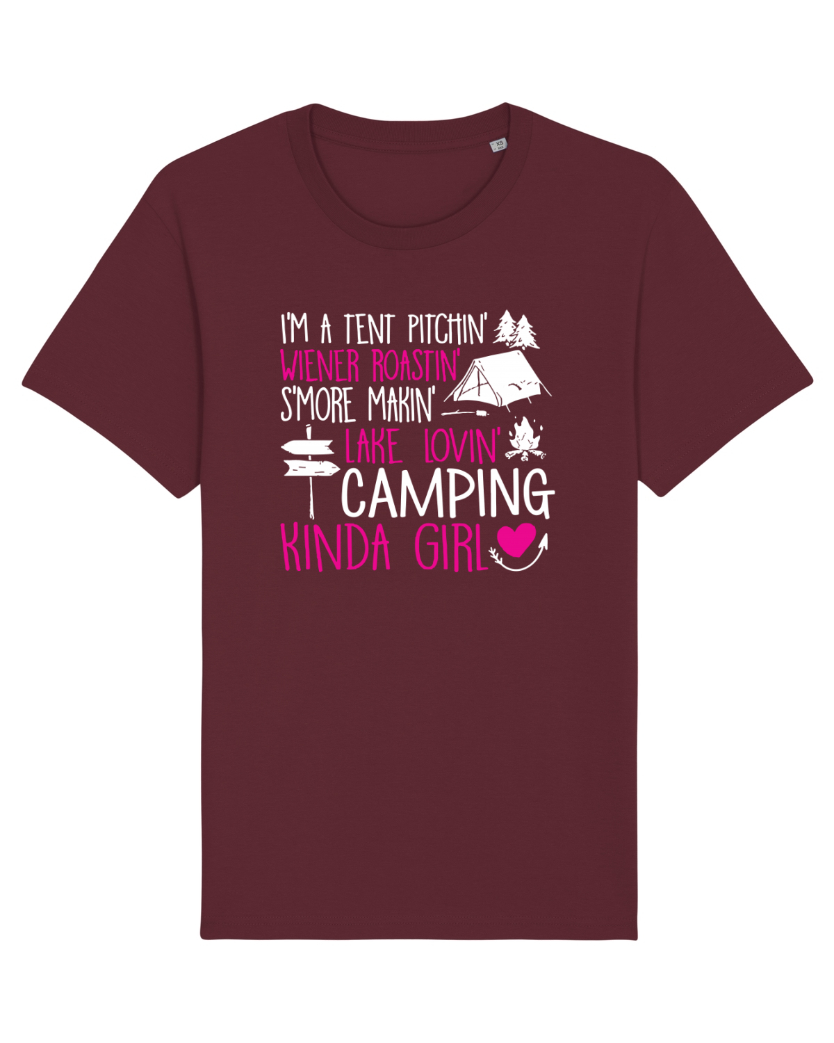 Tricou mânecă scurtă Unisex Rocker Burgundy