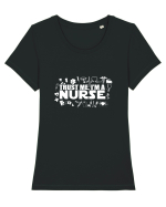 NURSE Tricou mânecă scurtă guler larg fitted Damă Expresser
