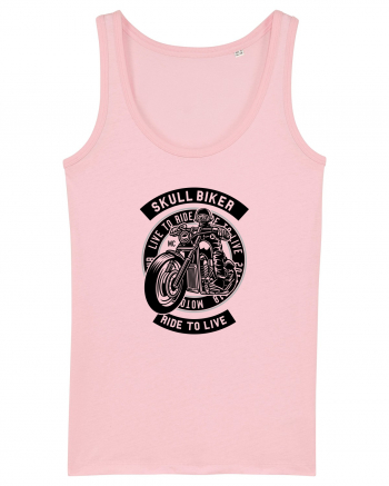 Skull Biker Black Cotton Pink