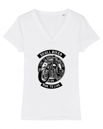 Skull Biker Black White