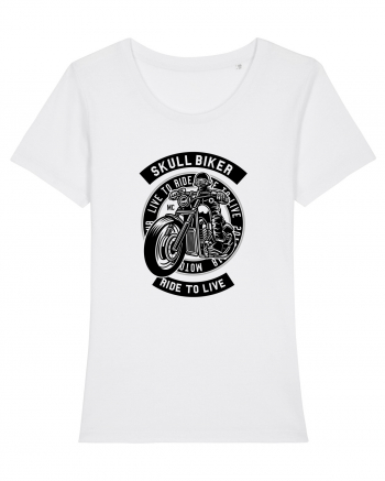 Skull Biker Black White