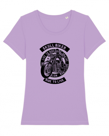 Skull Biker Black Lavender Dawn