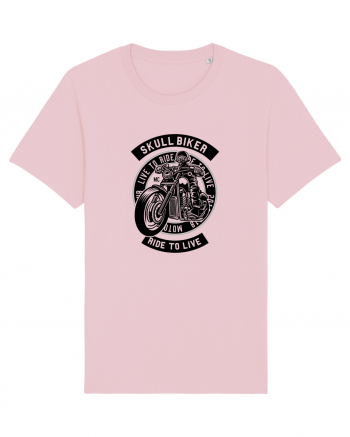 Skull Biker Black Cotton Pink