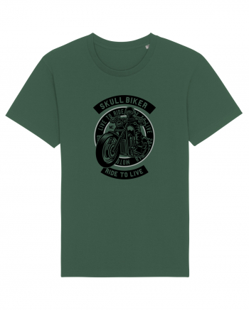 Skull Biker Black Bottle Green