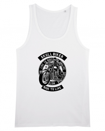 Skull Biker Black White