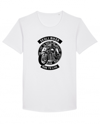 Skull Biker Black White